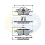 Comline Front & Rear Brake Discs & Pads fits Volvo V70 1995-2000 2.0 2.3 2.4 2.5