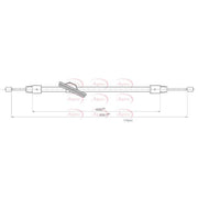 Apec Handbrake Cable Right Rear fits Mercedes-Benz Sprinter 4-T 1995-2006