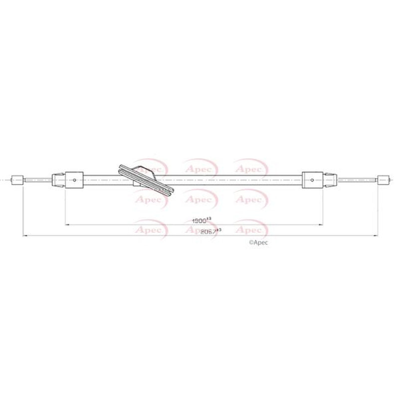 Apec Handbrake Cable Right Rear fits Mercedes-Benz Sprinter 4-T 1995-2006