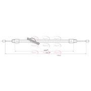 Apec Handbrake Cable Right Rear CAB1849