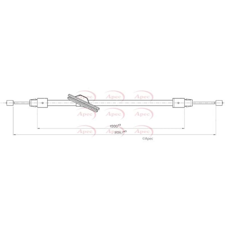 Apec Handbrake Cable Right Rear CAB1849