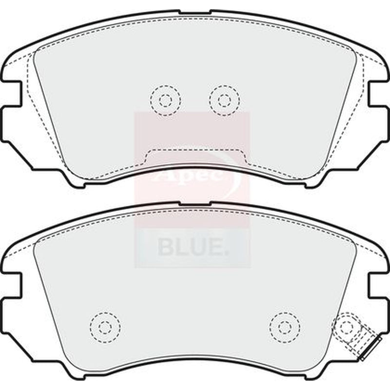Apec Front & Rear Pads fits Kia Soul I 2009-2014 1.6