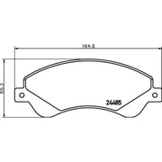 Mintex Front Brake Pad Set fits Ford Transit 2006-2014 2.2