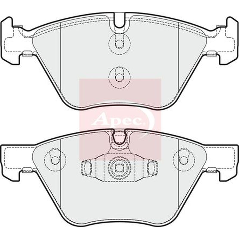 Apec Front Brake Pad Set fits BMW 1 2005-2013