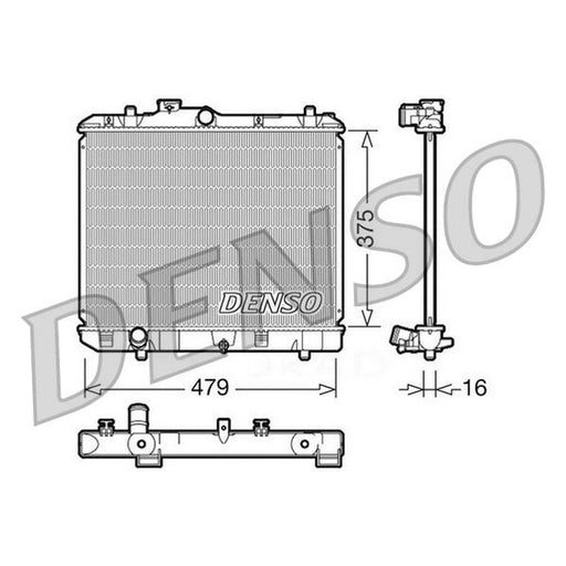 Denso Engine Radiator fits Suzuki Splash 2008 on 1.0 1.2