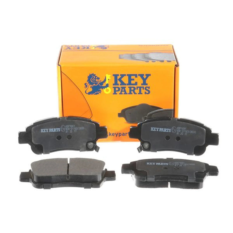 Key Parts 4 x Front Brake Pad Set fits Toyota Yaris Verso 2000-2005 1.4