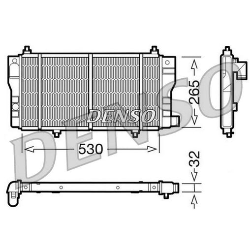 Denso Engine Radiator fits Citroën C15 1987-2000 1.8