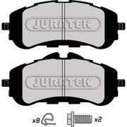 Juratek Front Brake Pad Set fits Citroën Berlingo 2018-2019 1.2 1.5 1.6