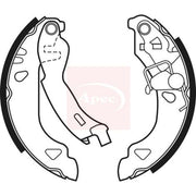 Apec Brake Shoe Set Axle Kit fits Fiat Brava 1995-2002 1.2 1.4 1.6 1.8 1.9