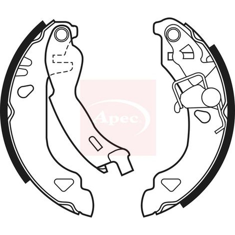 Apec Brake Shoe Set Axle Kit fits Fiat Brava 1995-2002 1.2 1.4 1.6 1.8 1.9