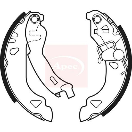 Apec Brake Shoe Set Axle Kit fits Fiat Brava 1995-2002 1.2 1.4 1.6 1.8 1.9