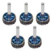 Sealey 25 x 10mm Abrasive Flap Wheel on 6mm Shaft 60Grit - Pack of 5 FW2510605 Sealey - Dynamic Drive