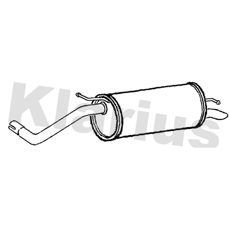 Klarius Box With Tail Pipe Rear fits Seat Ibiza 2006-2015 1.2