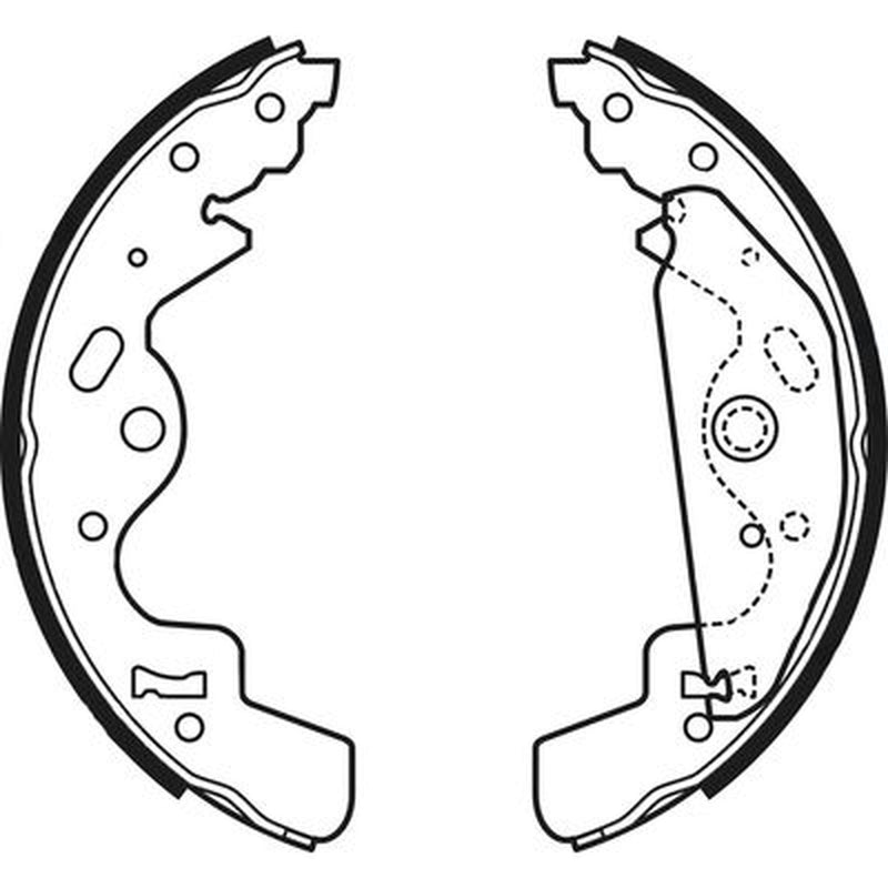Abtex Brake Shoe Set Axle Kit fits Land Rover Freelander I 1998-2006 1.8 2.0 2.5
