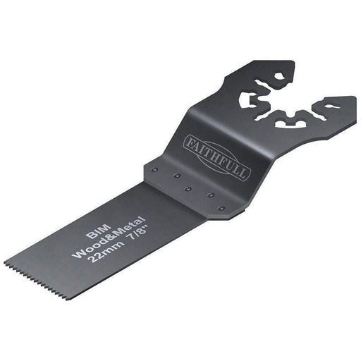 Faithfull Multi-Functional Tool Flush Cut Wood/Bi-Metal Blade 22mm (Pack 5) Faithfull - Town Tools
