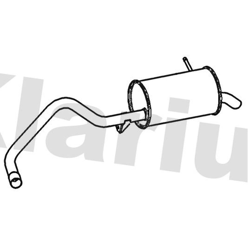 Klarius Box With Tail Pipe Rear fits Renault Grand Kangoo II 2008 on 1.6