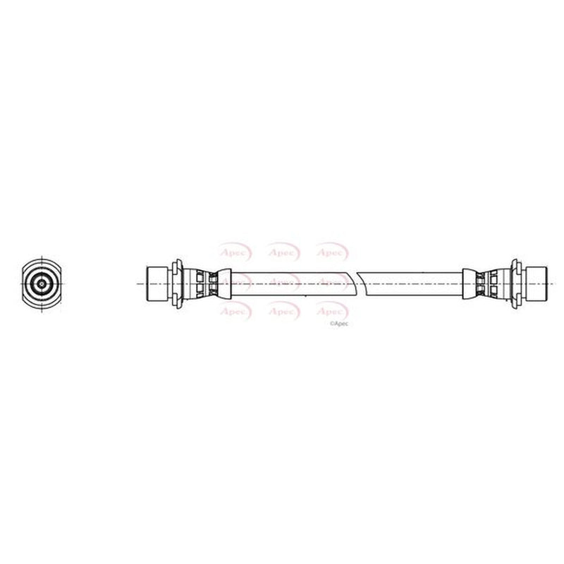 Apec Brake Hydraulic Hose Line Rear fits Toyota Corolla 1992-1997 1.3 1.6 2.0