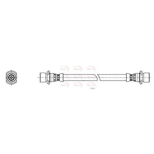 Apec Brake Hydraulic Hose Line Rear fits Toyota Corolla 1992-1997 1.3 1.6 2.0