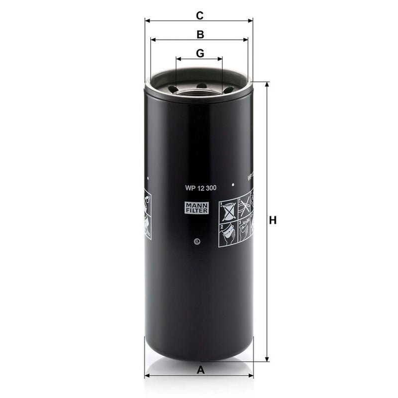MANN-FILTER Engine Oil Filter WP 12 300