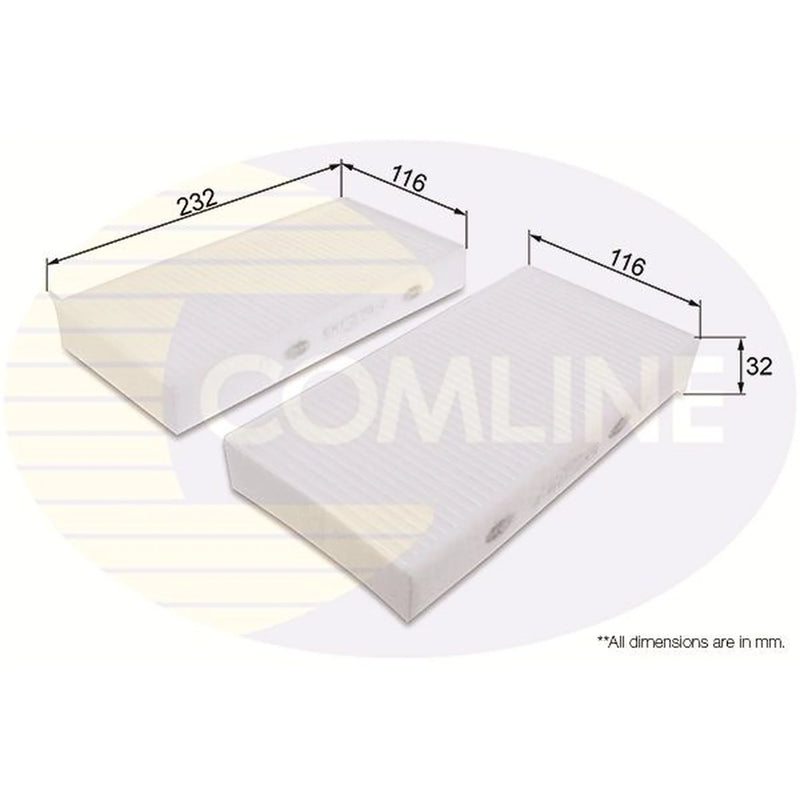 Comline Cabin Air Filter (Pollen Filter) fits BMW 1 2019-2020