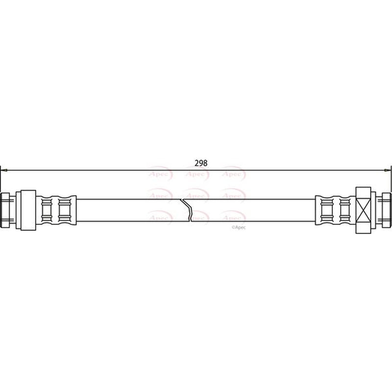 Apec Brake Hydraulic Hose Line Rear fits Suzuki Samurai Closed Off-Road Vehicle