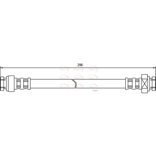 Apec Brake Hydraulic Hose Line Rear fits Suzuki Samurai Closed Off-Road Vehicle