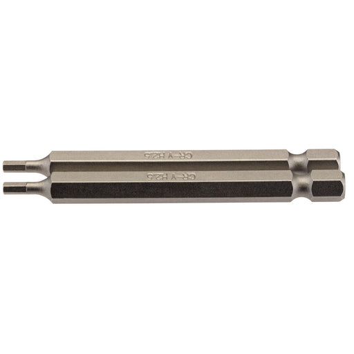 Draper Hexagonal Insert Bit, 2.5mm, 1/4" Hex, 75mm Long (Pack of 2) 64319 Draper - Dynamic Drive