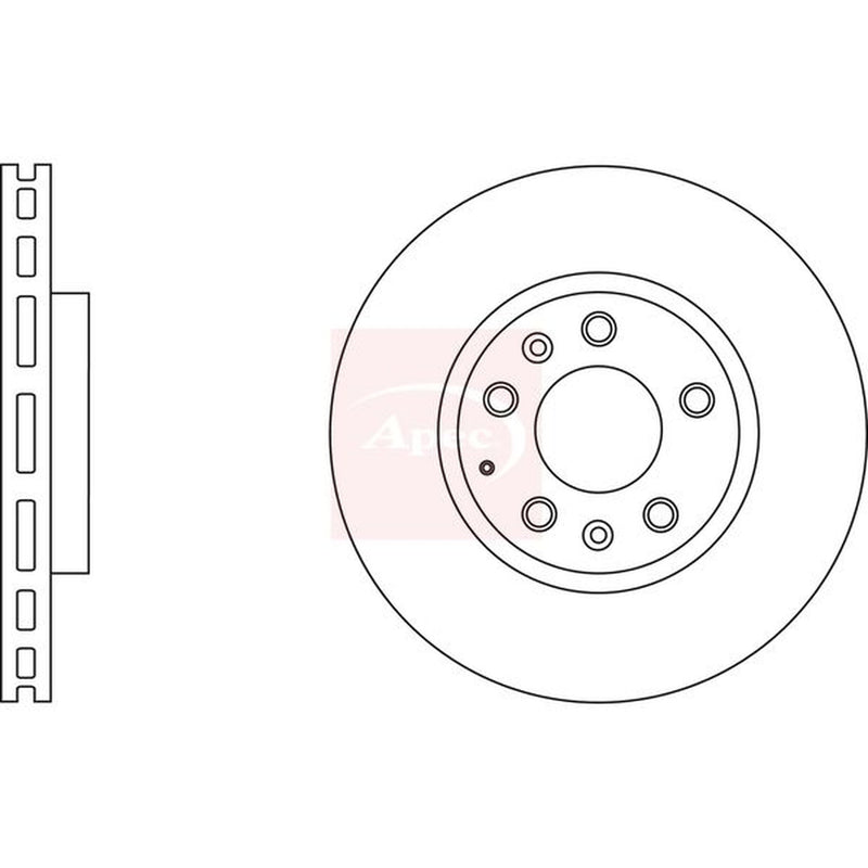 Apec 2 x Vented Brake Discs fits Mazda CX-7 2009-2013 2.3