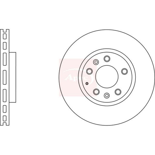 Apec 2 x Vented Brake Discs fits Mazda CX-7 2009-2013 2.3