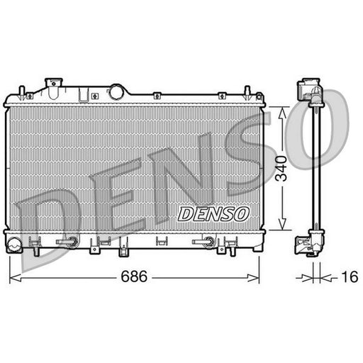 Denso Engine Radiator fits Subaru Legacy IV 2005-2009 2.0
