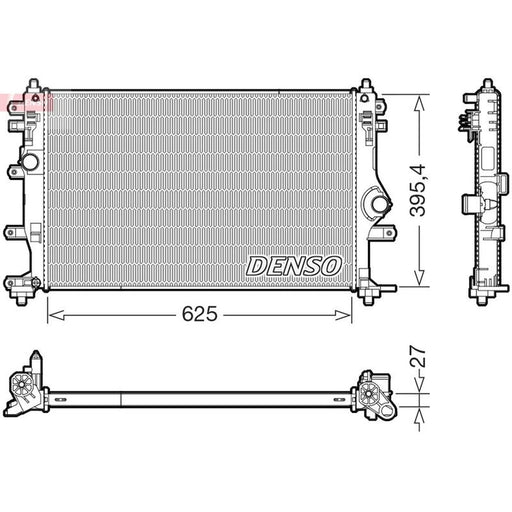 Denso Engine Radiator fits Toyota Yaris 2020 on 1.6