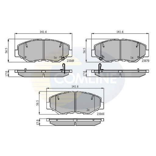Comline Front & Rear Brake Discs & Pads fits Honda Cr-V 2001-2007 2.0