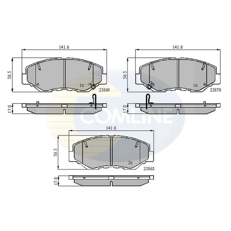 Comline Front Brake Discs & Pads fits Honda Cr-V 2001-2007 2.0 2.2