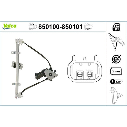 Valeo Electric Window Regulator Lifter Right Front 850101