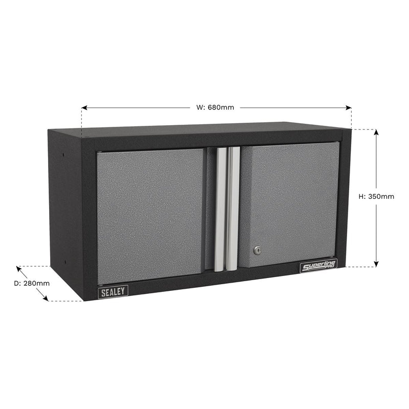 Sealey Modular Wall Cabinet 2 Door 680mm APMS65 Sealey - Dynamic Drive