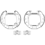 Mintex Brake Shoe Set Axle Kit fits Renault 20 1975-1983 1.6 2.0 2.1 2.2