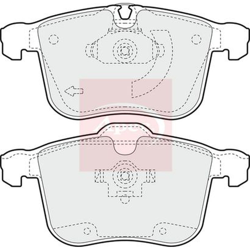 Apec Front Brake Pad Set fits Cadillac Bls 2006-2010 1.9 2.0 2.8