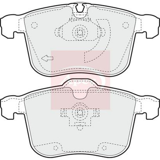 Apec Front Brake Pad Set fits Cadillac Bls 2006-2010 1.9 2.0 2.8