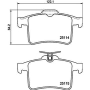 Mintex Rear Brake Pad Set fits Jaguar Xf I 2009-2015 5.0