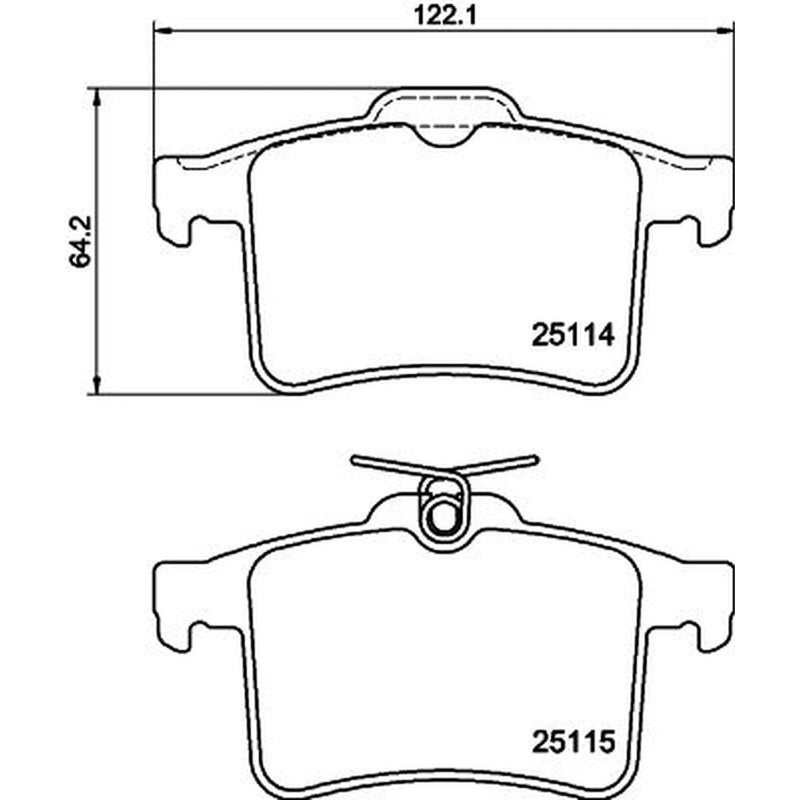 Mintex Rear Brake Pad Set fits Jaguar Xf I 2009-2015 5.0
