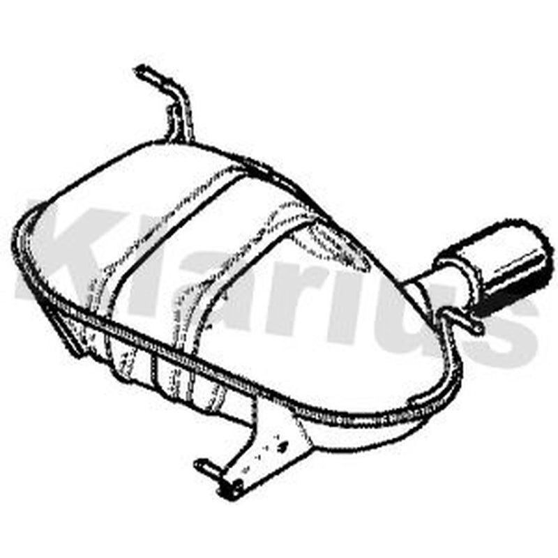 Klarius Box With Tail Pipe Rear fits BMW 3 2004-2012