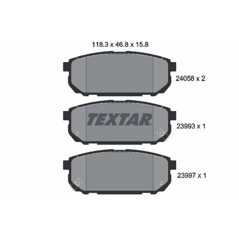 Textar Rear Brake Pad Set 2405801