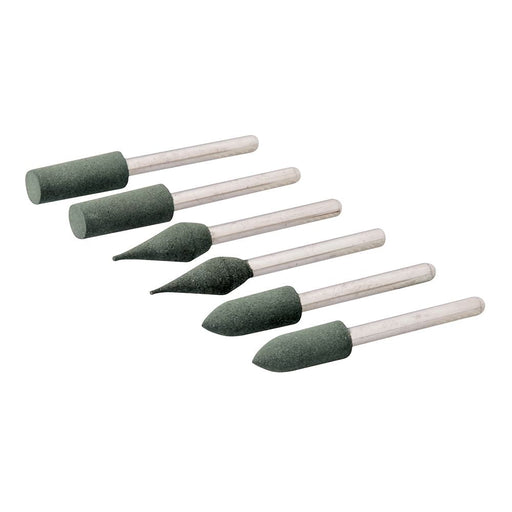 Silverline Rotary Tool Rubber Polishing Point Set 6pce 6mm Dia Silverline - Dynamic Drive