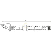NAPA Brake Hydraulic Hose Line Front fits Opel Movano A 1999-2001 2.5 2.8
