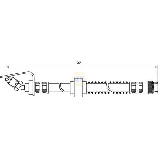 NAPA Brake Hydraulic Hose Line Front fits Opel Movano A 1999-2001 2.5 2.8