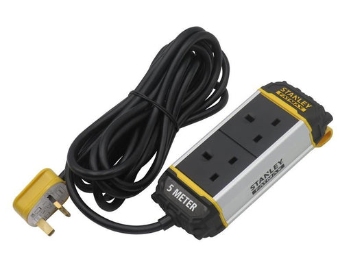 STANLEY Electrical 2-Gang Powerboard with Belt-Clip 5m STANLEY� Electrical - NN4 Online