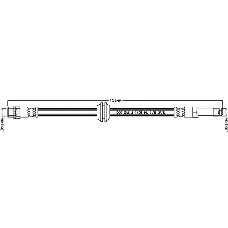 Juratek Brake Hydraulic Hose Line Right JBH1011