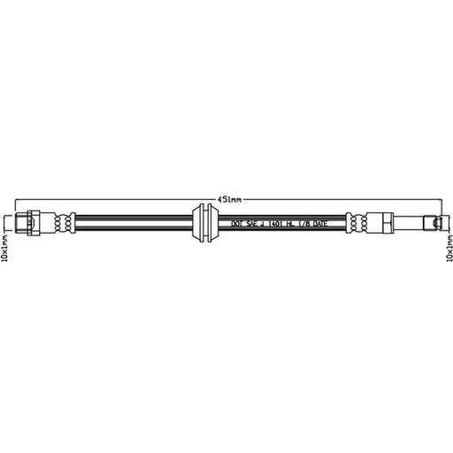 Juratek Brake Hydraulic Hose Line Right JBH1011