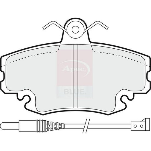 Apec Front Brake Pad Set fits Dacia Logan 2006 on 1.2 1.6