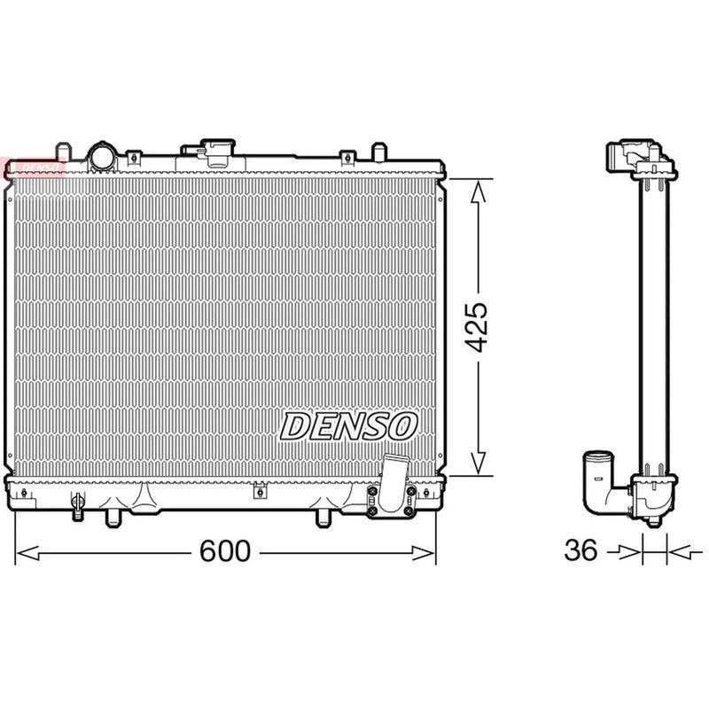 Denso Engine Radiator fits Mitsubishi L200 1992-2007 2.5